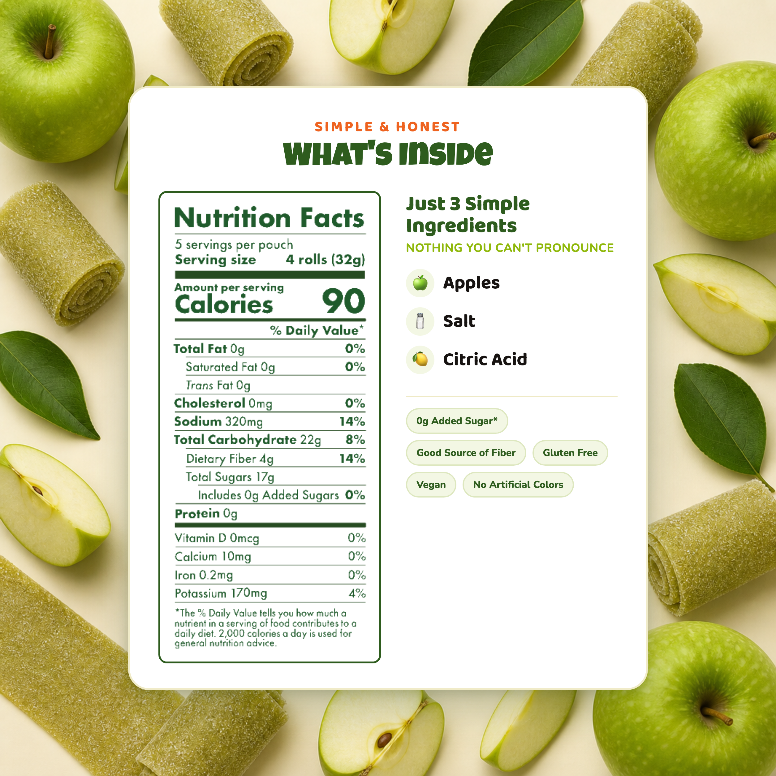 Green Apple nutrition facts and ingredients
