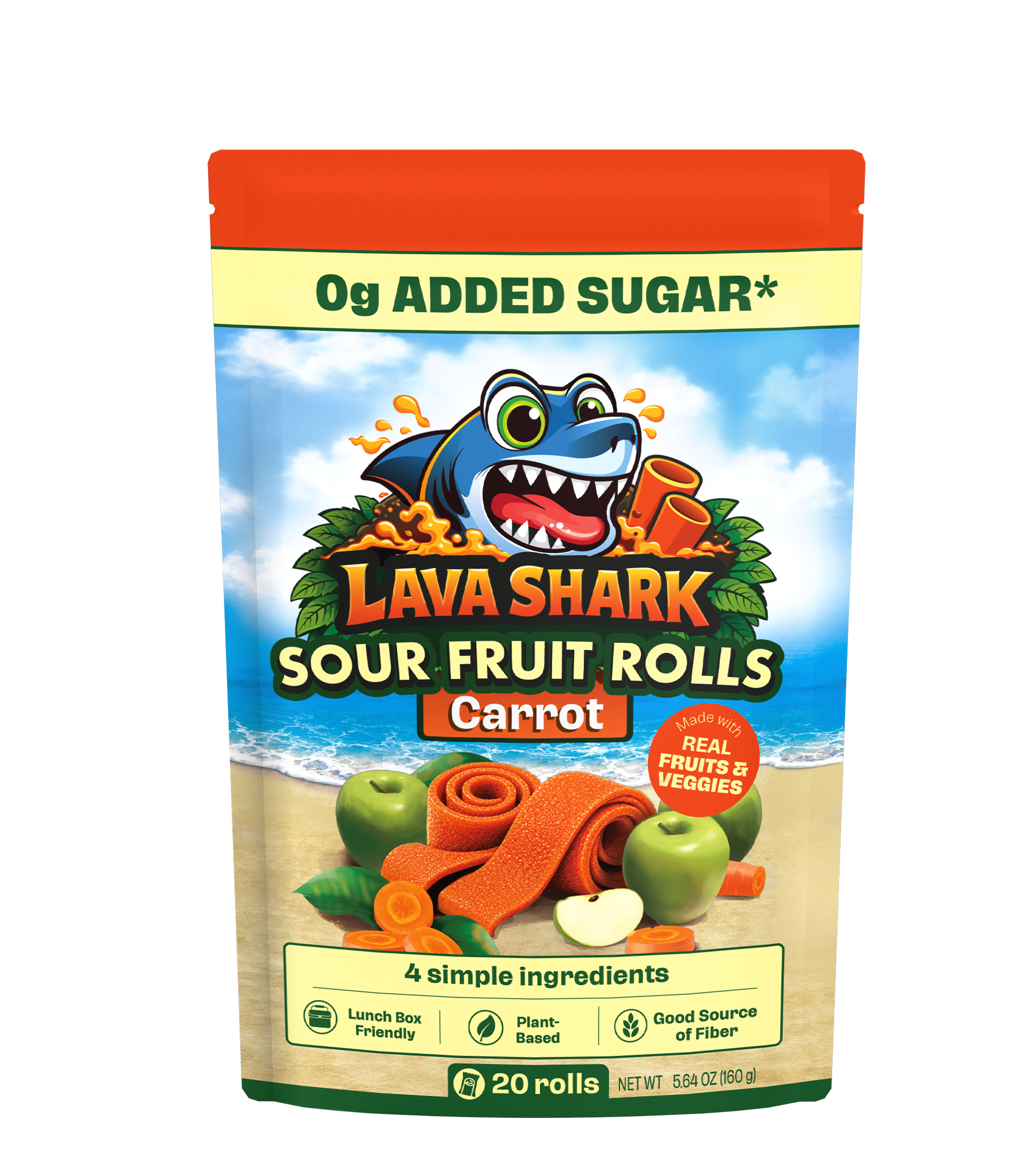 Carrot Sour Fruit Rolls — 3-Pack