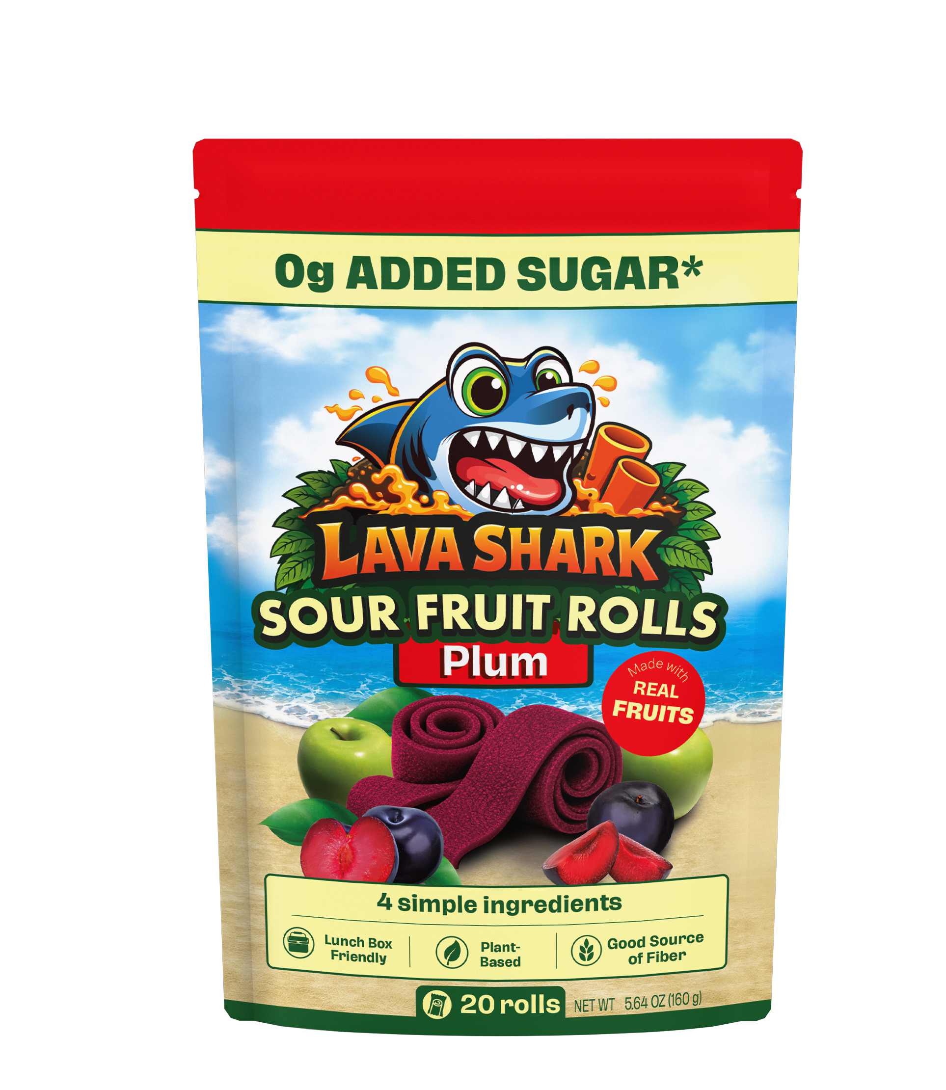 Plum Sour Fruit Rolls — 3-Pack