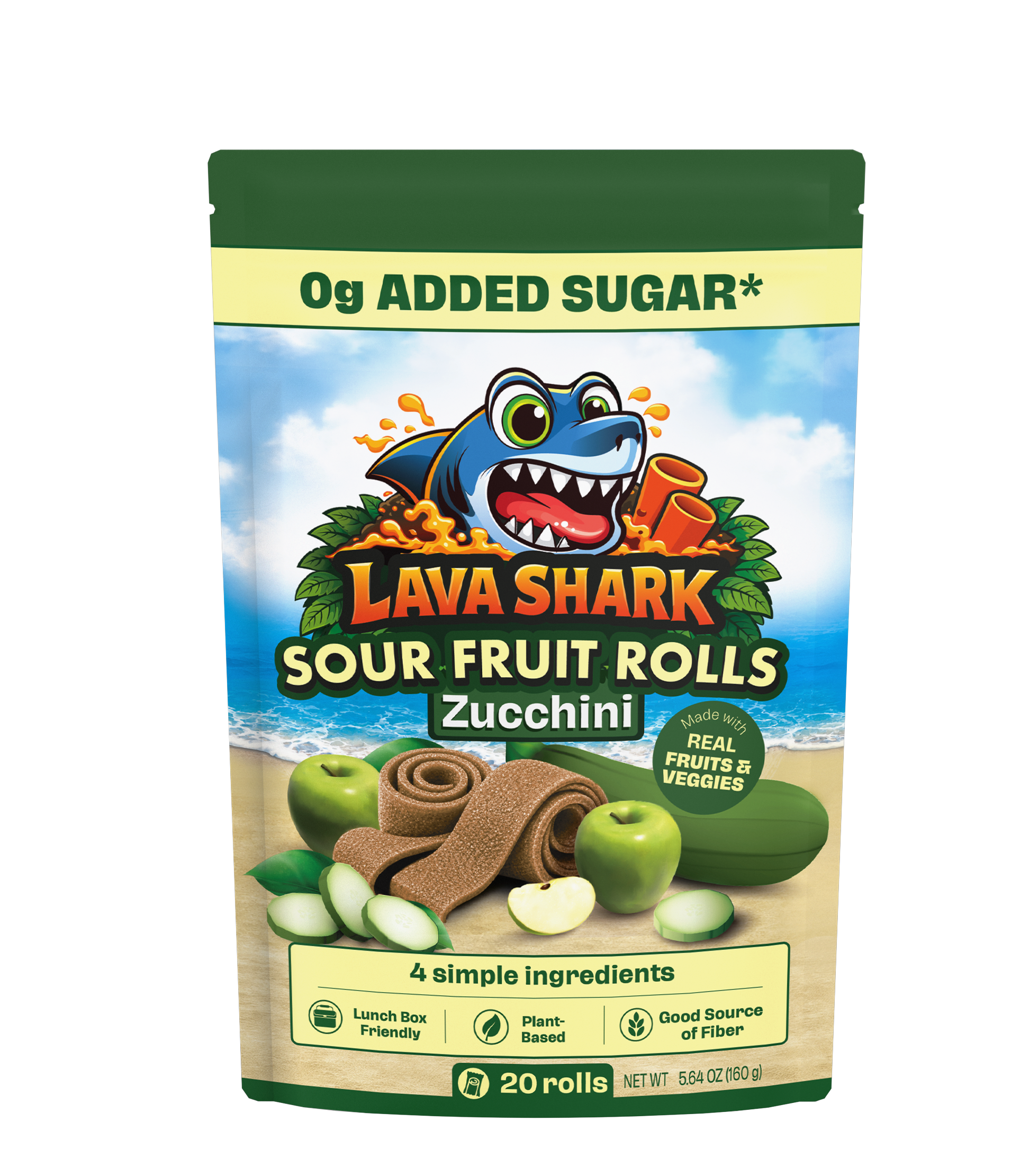 Zucchini Sour Fruit Rolls — 3-Pack